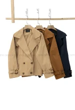 ترنچ کت آستر دار4دکمه کد1004697