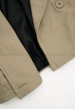 ترنچ کت سانتانا یقه پوست کد1004660