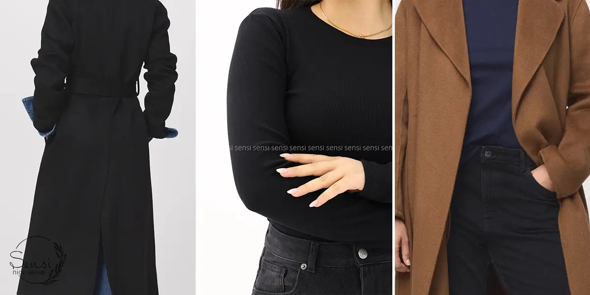 ترکیب کراپ تاپ و مانتو بلند؛ استایل مدرن و زمستانه