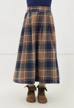 دامن فوتر چهار خونه جلو پیله کد1004839