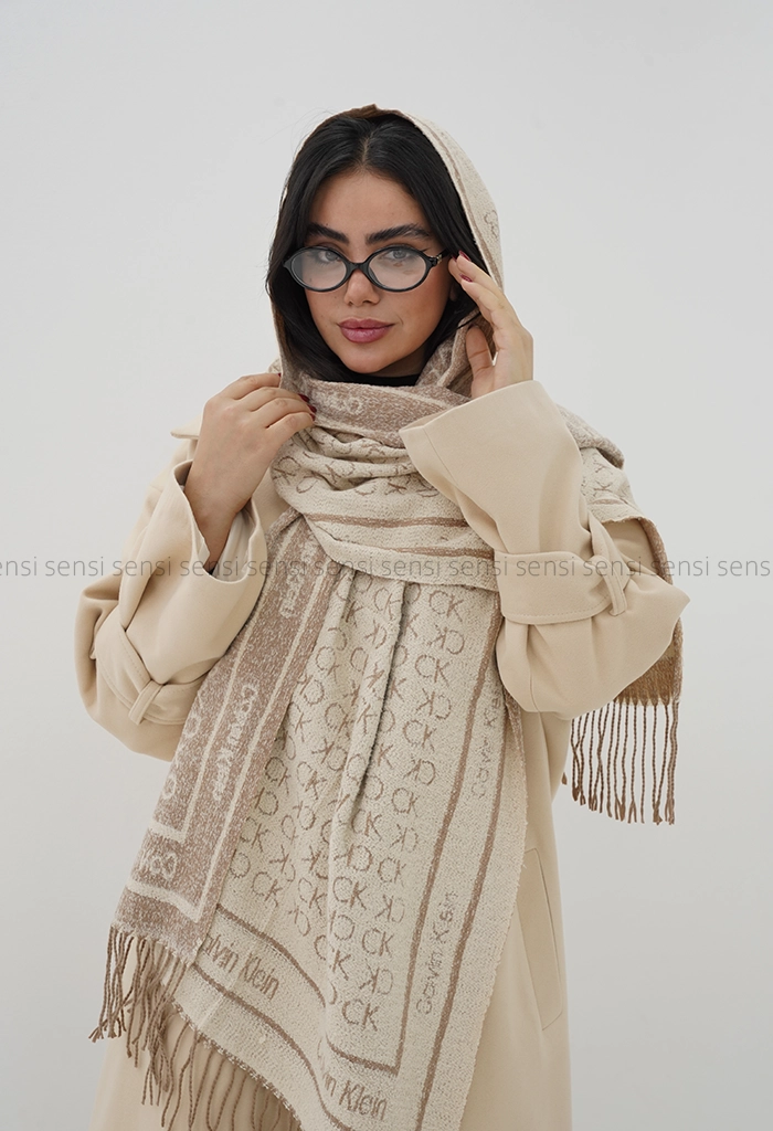 شال بافت موهری CK کد1004844