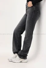 شلوار جین نیم بگ استریت کد1004727