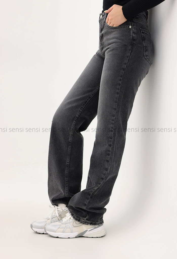 شلوار جین نیم بگ استریت کد1004727