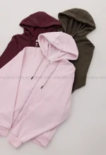 هودی جلو زیپ باکسی کد1004808