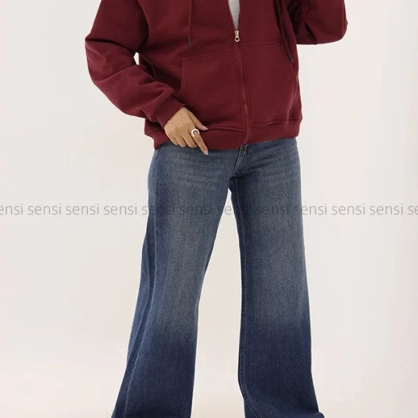 هودی جلو زیپ باکسی کد1004808