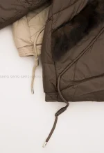 کاپشن وارداتی یقه پوست پشم شیشه کد1004846