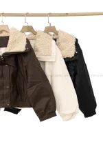 کاپشن چرم وارداتی یقه تدی کد1004847