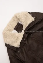 کاپشن چرم وارداتی یقه تدی کد1004847