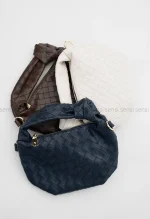 کیف چرم طرح حصیر کد1004675