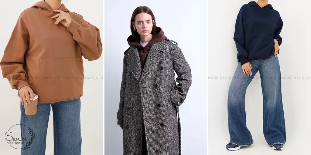 ۱۰ ایده استایل خیابانی پاییزی با هودی و ژاکت زنانه