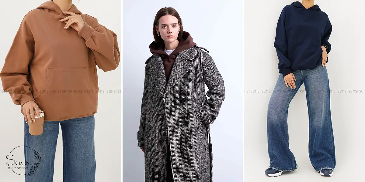 ۱۰ ایده استایل خیابانی پاییزی با هودی و ژاکت زنانه