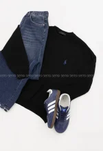 بافت یقه گرد گلدوزیPOLO کد1004904