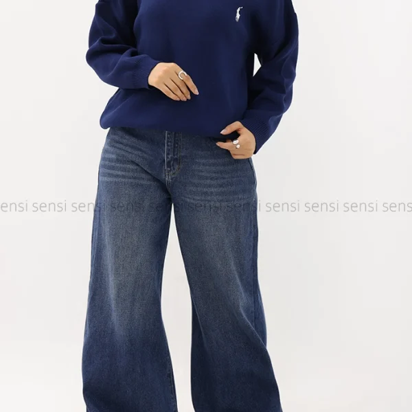 بافت یقه گرد گلدوزیPOLO کد1004904