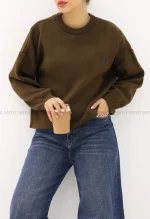 بافت یقه گرد گلدوزیPOLO کد1004904