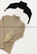 بلوز آستین بلند یقه اسکی کبریتی کد1004908