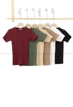 بلوز آستین کوتاه کبریتی کد1005016