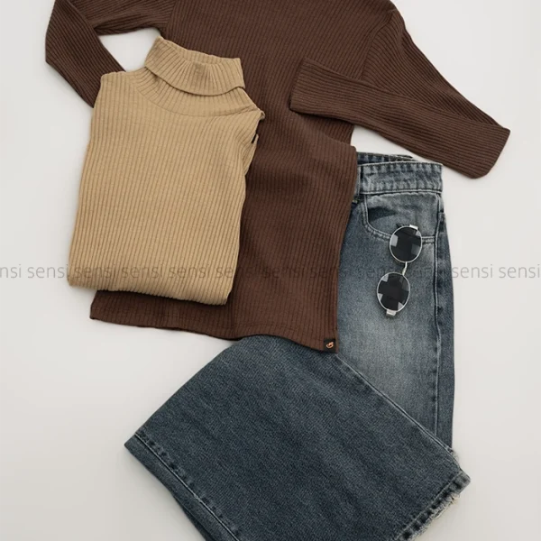 بلوز راه راه یقه اسکی کد1005015