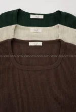 بلوزکبریتی کشی یقه خشتی کد1004979