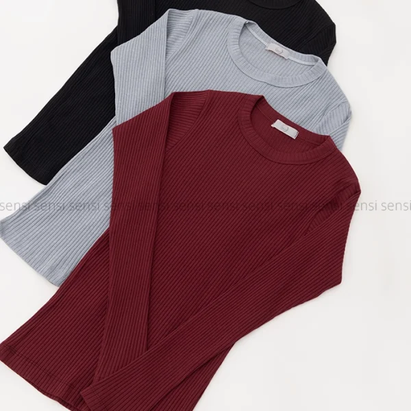 بلوزکبریتی کشی یقه گرد کد1005014