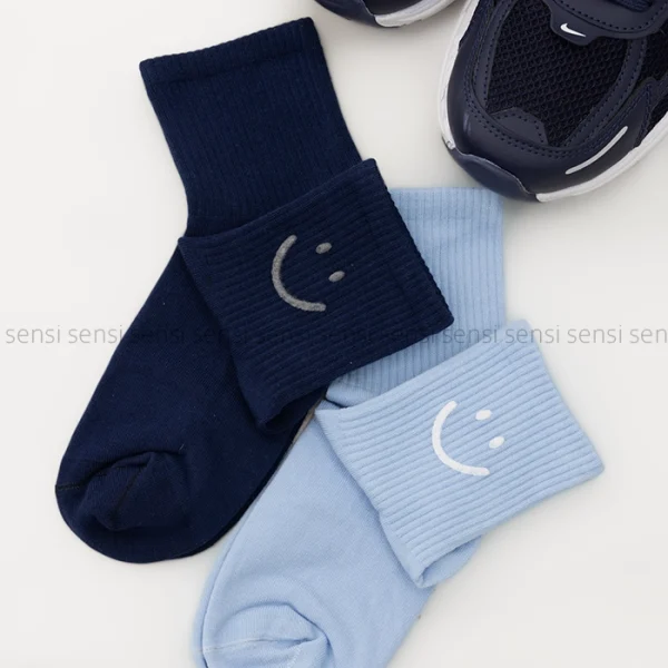جوراب Smile نیم ساق پنبه کد1004980