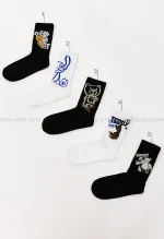 جوراب انگلیسی ساق دار پنبه کد1004996