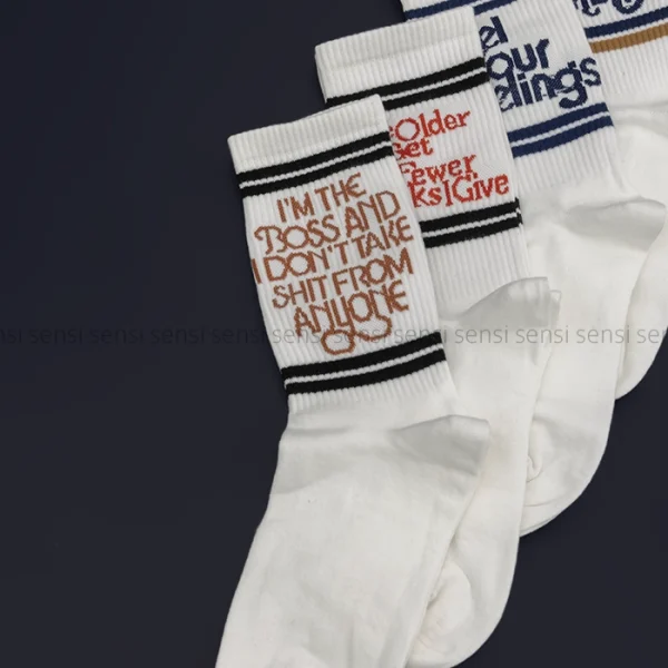 جوراب انگلیسی ساق دار پنبه کد1004997