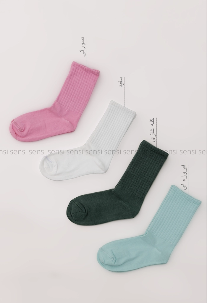 جوراب ساده رنگی ساق دار کد1004928