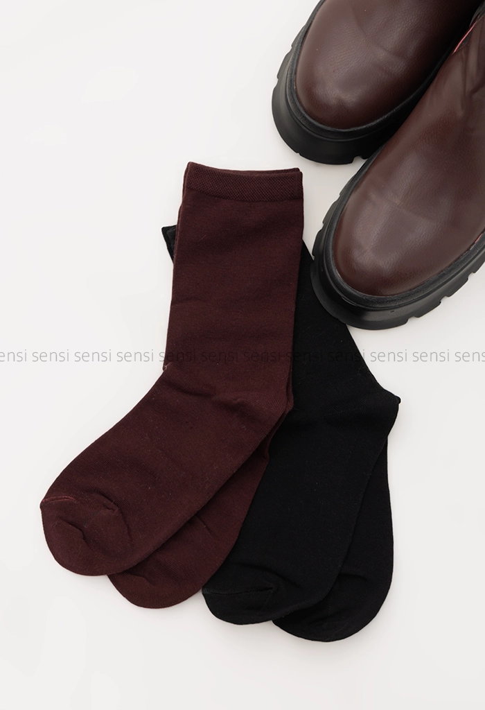 جوراب ساده رنگی ساق دار کد1004929