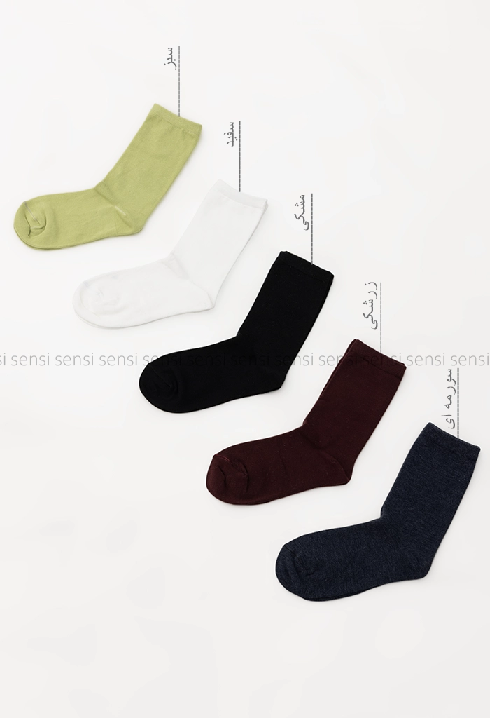 جوراب ساده رنگی ساق دار کد1004929