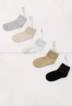 جوراب پاپیون نیم ساق پنبه کد1004923