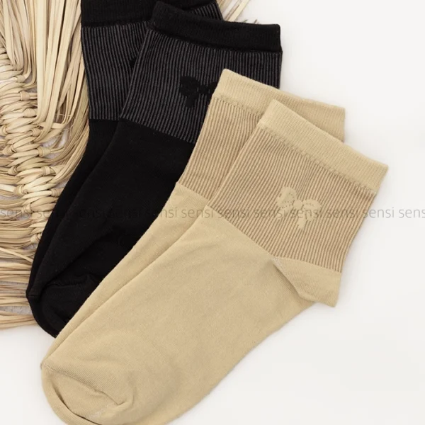 جوراب پاپیون نیم ساق پنبه کد1004923