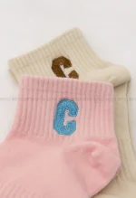 جوراب گلدوزی نیم ساق پنبه کد100498