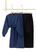 ست کراپ دورس شلوار رنگی کد1004915