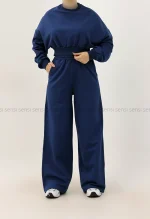 ست کراپ دورس شلوار رنگی کد1004915