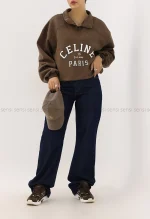 شلوار جین نیم بگ استریت کد1004727