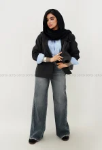 شومیز راه راه ابی کد1004481