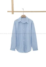 شومیز راه راه ابی کد1004481