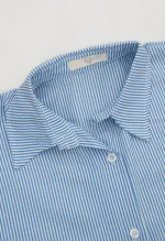 شومیز راه راه ابی کد1004481