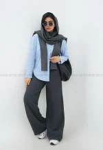 شومیز راه راه ابی کد1004481