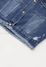 وست جین آستین ریش کد1005005