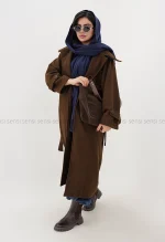 پالتو فوتر 2دکمه یقه ایستاده آستر دار@ کد1004814