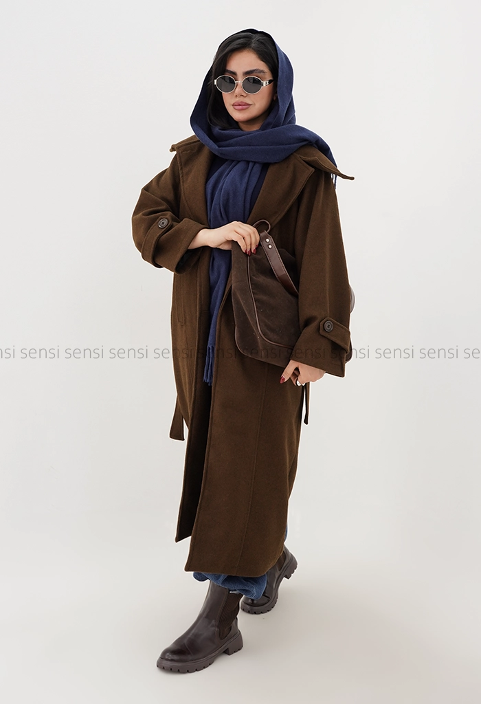 پالتو فوتر 2دکمه یقه ایستاده آستر دار@ کد1004814