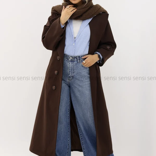 پالتو فوتر 6دکمه آستر دار کد1005028