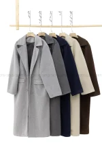 پالتو فوتر موهری4دکمه آستر دار کد1005033