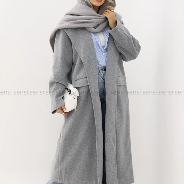 پالتو فوتر موهری4دکمه آستر دار کد1005033