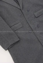 پالتو فوتر موهری4دکمه آستر دار کد1005033