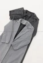 پالتو فوتر موهری4دکمه آستر دار کد1005033