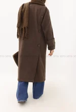 پالتو فوتر پشت دکمه آستر دار کد1005030