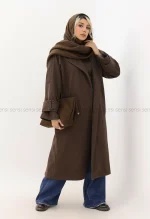 پالتو فوتر پشت دکمه آستر دار کد1005030