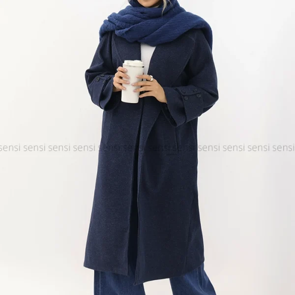 پالتو فوتر پشت دکمه آستر دار کد1005030